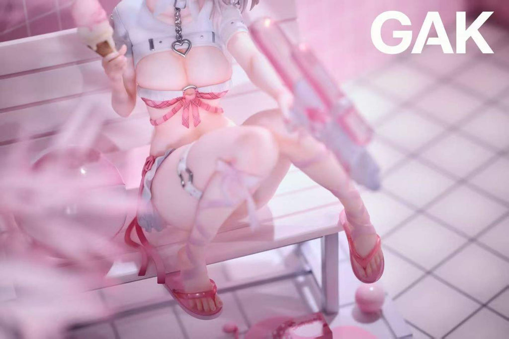 `1/6 Scale Water Gun Girl‑Strawberry Ribbon GK Statue`