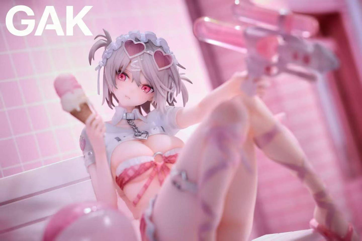 `1/6 Scale Water Gun Girl‑Strawberry Ribbon GK Statue`
