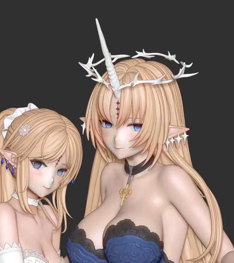 `1/6 Scale Crystal Louts Cartethyia Big & Small Ver. Dual‑Character GK Statue`