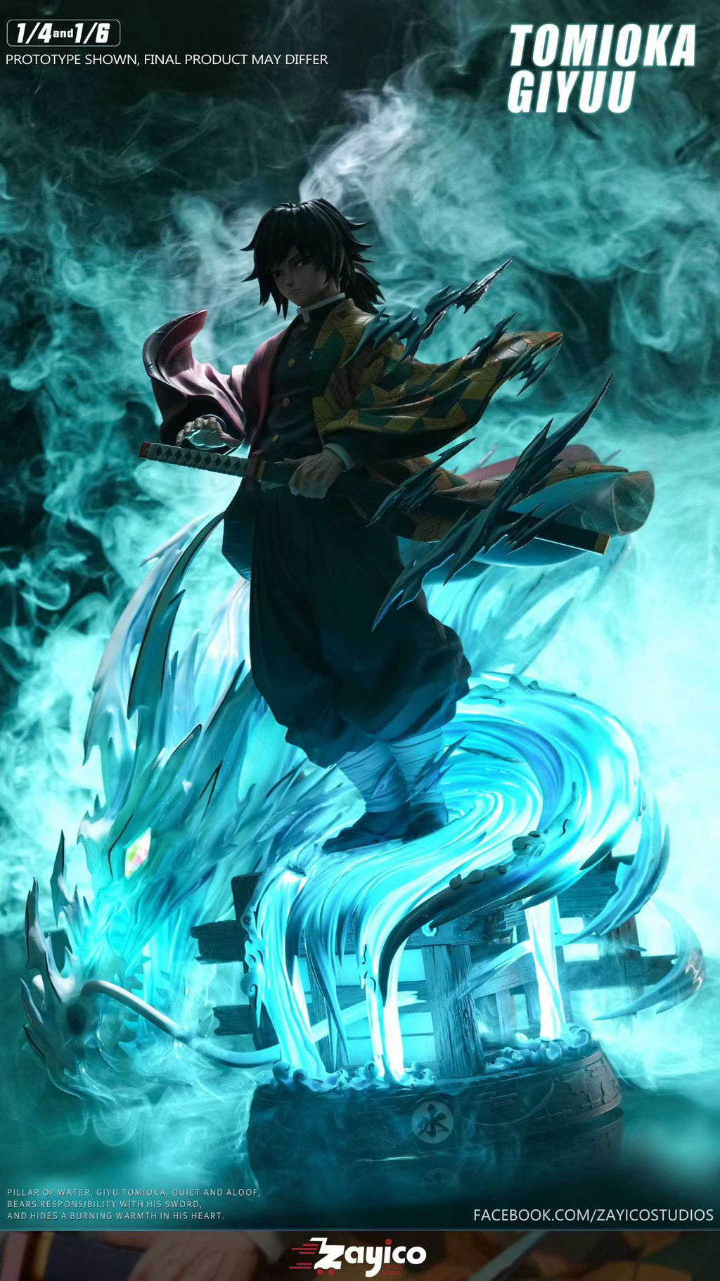 `1/4 & 1/6 Scale Demon Slayer Water Hashira Giyu Tomioka GK Statue`