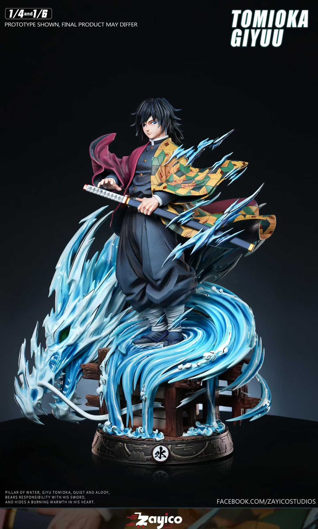 `1/4 & 1/6 Scale Demon Slayer Water Hashira Giyu Tomioka GK Statue`