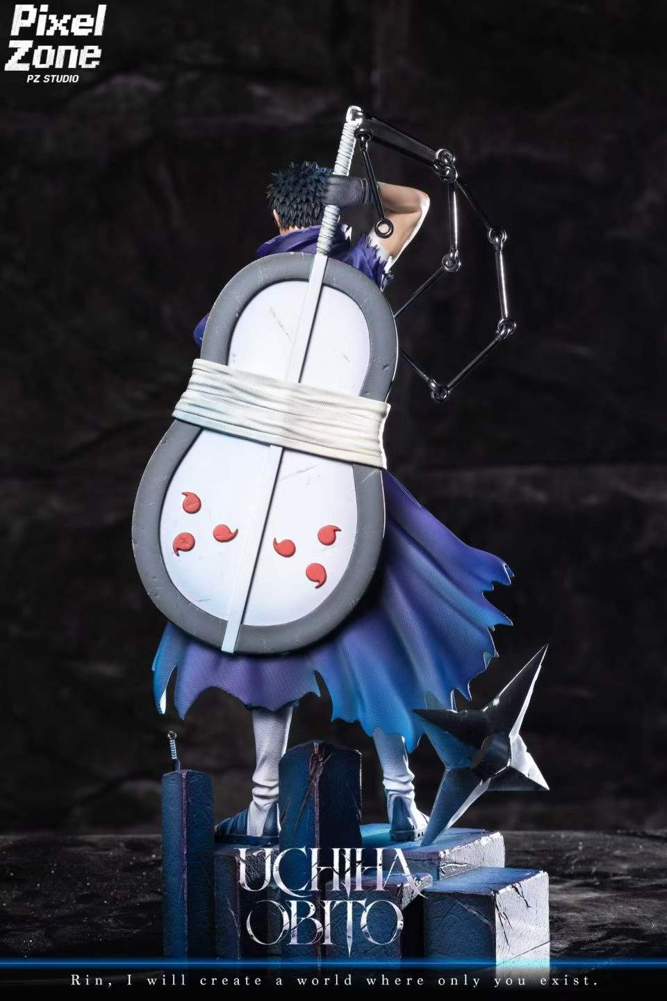 `Pixel Zone STUDIO Naruto Uchiha Obito Limited GK Statue With Light-up Head Sculpt`
