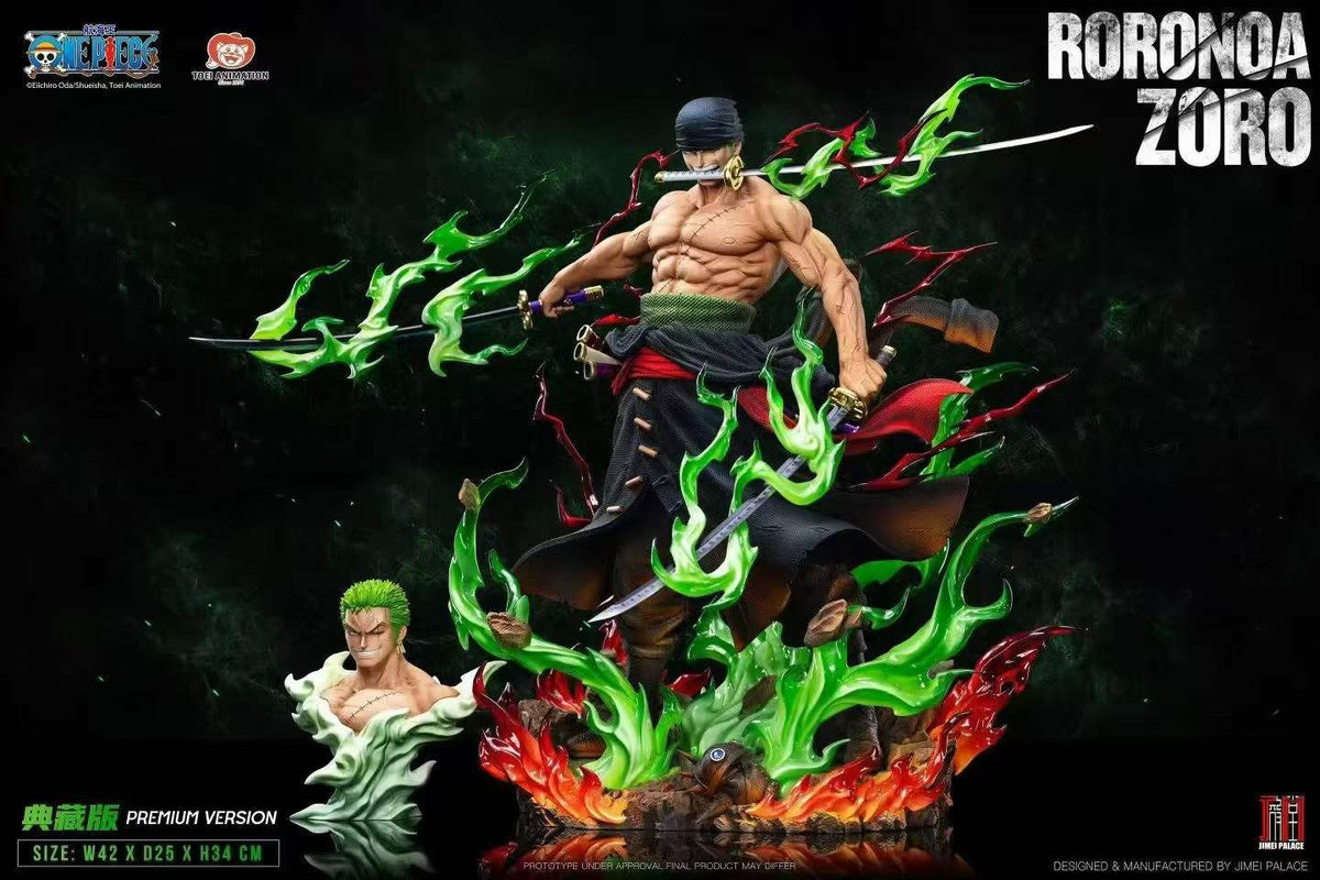 `1/6 Scale Licensed One Piece Roronoa Zoro Lightweight Collectible Statue Jimei Palace`