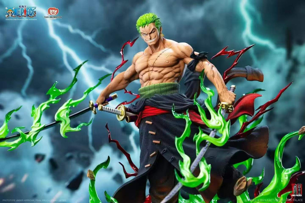 `1/6 Scale Licensed One Piece Roronoa Zoro Lightweight Collectible Statue Jimei Palace`