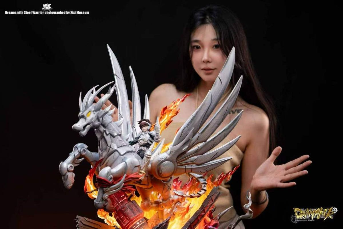 `Nostalgia Series Steel Iron Knight Limited GK Statue With LED Light`