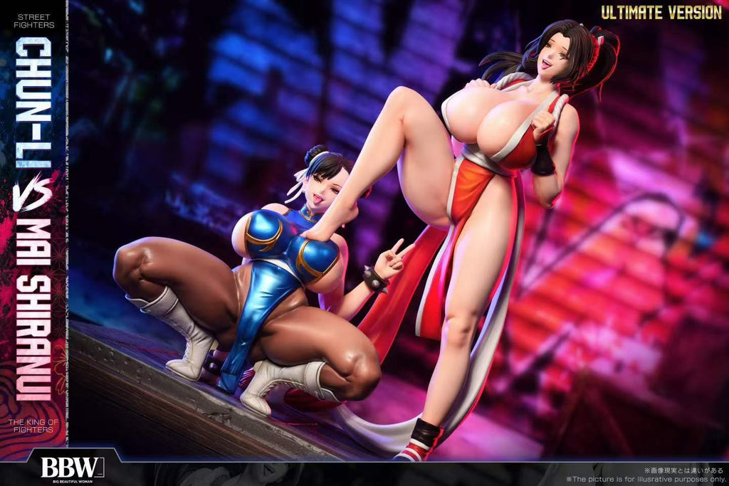 `1/6 Scale BBW Big Beautiful Woman Lili VS Huohuo Double Character Limited GK Statue`