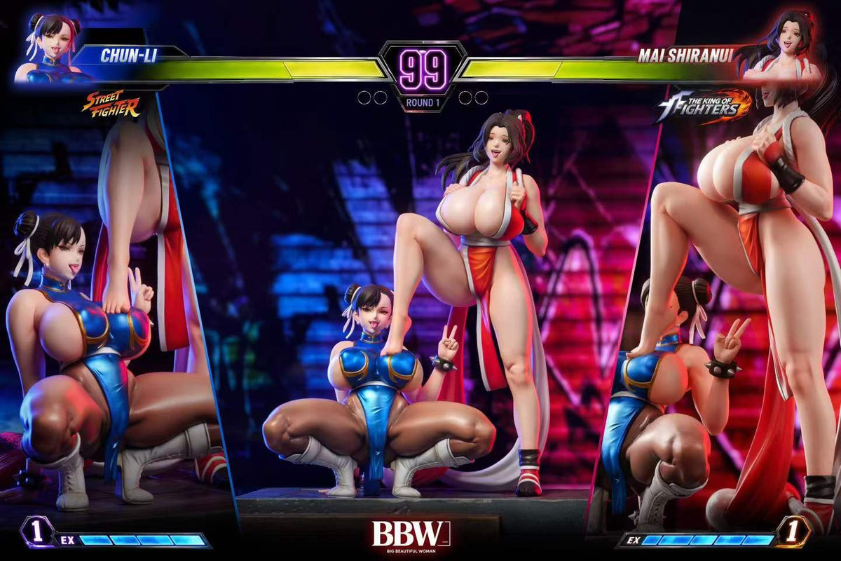 `1/6 Scale BBW Big Beautiful Woman Lili VS Huohuo Double Character Limited GK Statue`