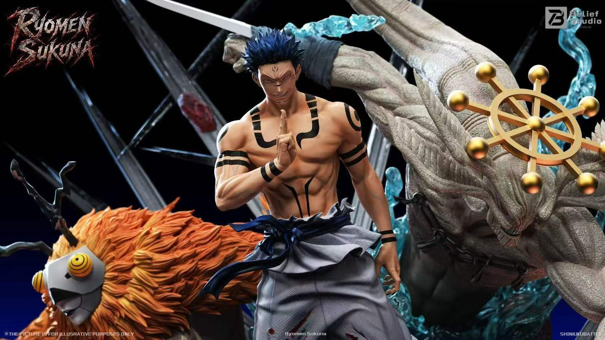 1/6 Scale Belief Studio Jujutsu Kaisen Ryomen Sukuna Statue Anniversary Limited GK Figure