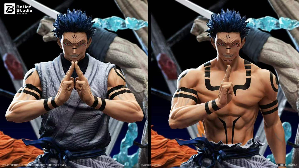 1/6 Scale Belief Studio Jujutsu Kaisen Ryomen Sukuna Statue Anniversary Limited GK Figure