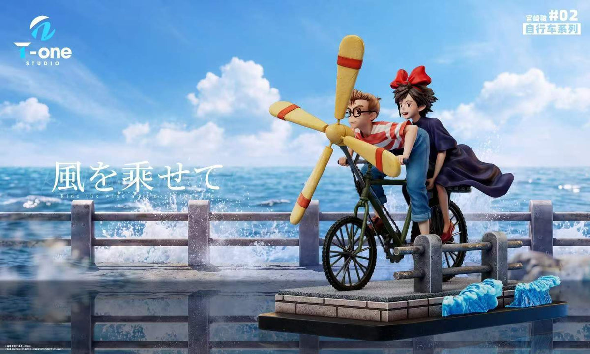 `Kiki and Tombo Riding Bicycle 1/6 Scale Limited GK Statue, Studio Ghibli Series 002`