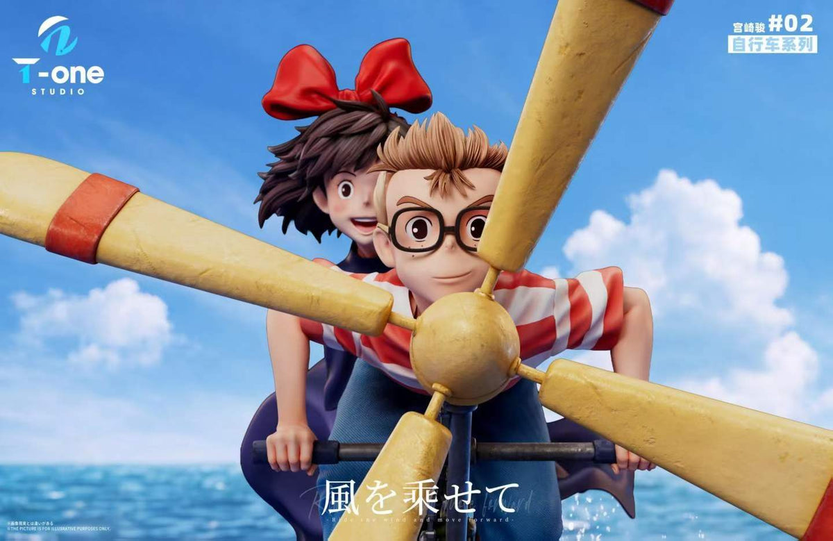 `Kiki and Tombo Riding Bicycle 1/6 Scale Limited GK Statue, Studio Ghibli Series 002`
