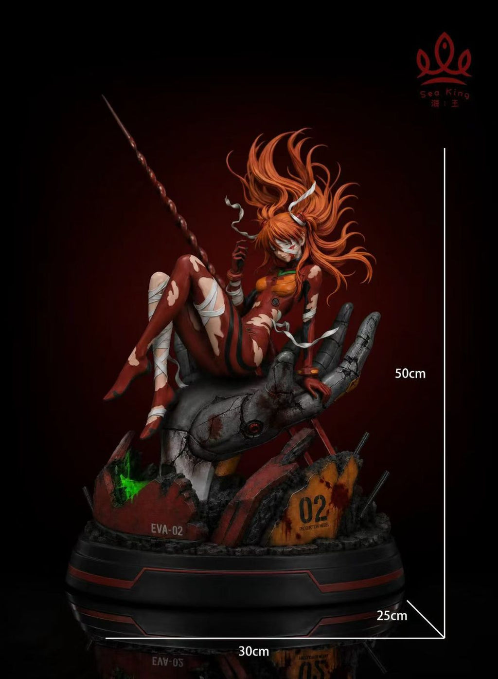 1/6 Scale Post‑Battle Asuka, Limited‑Edition Metal Nameplate