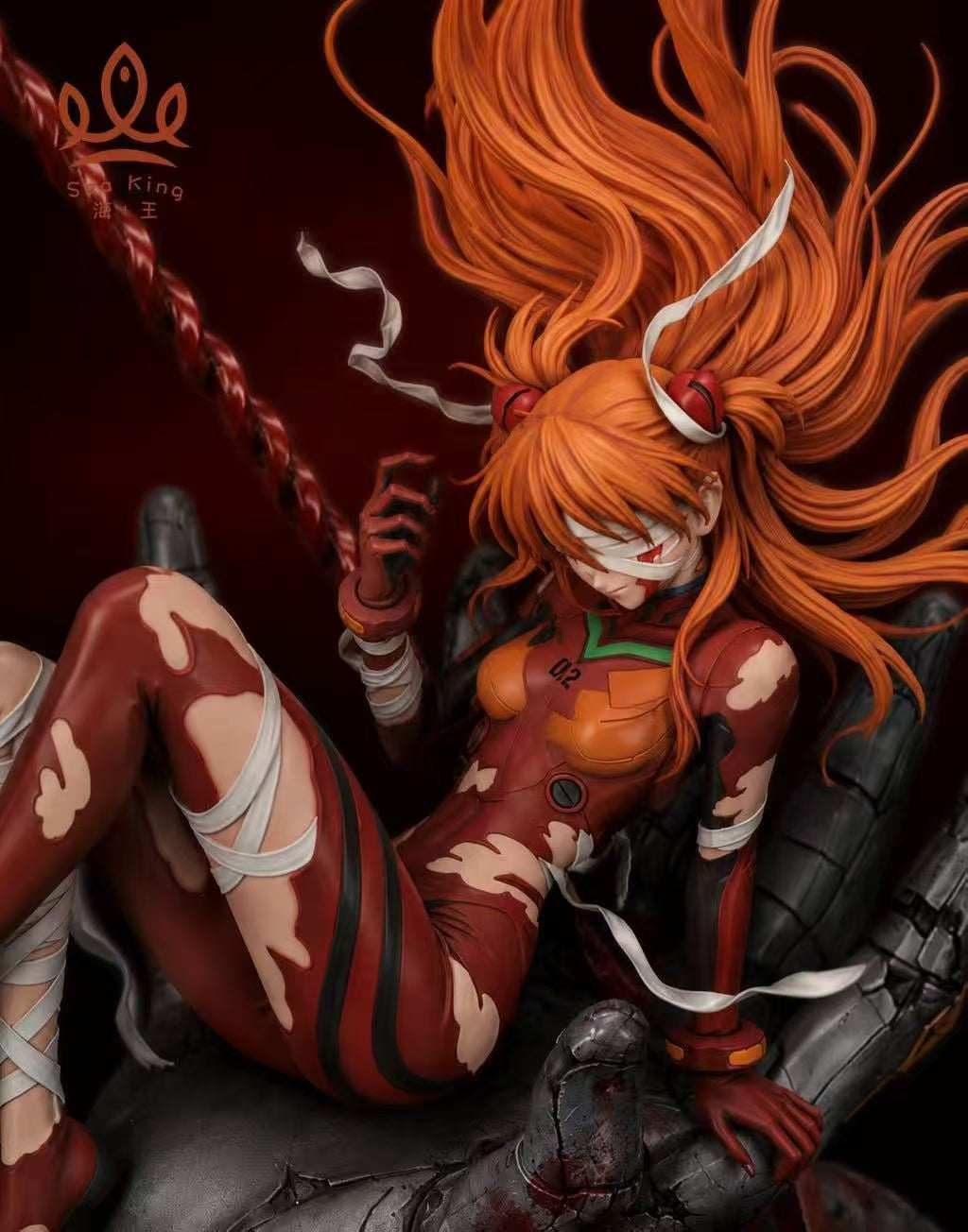 1/6 Scale Post‑Battle Asuka, Limited‑Edition Metal Nameplate