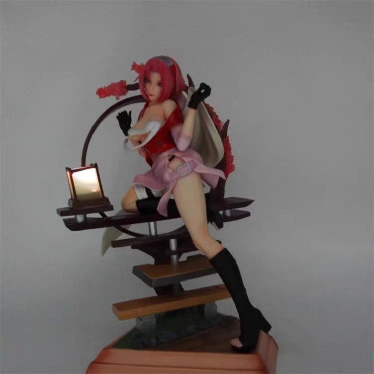 Naruto Sakura Haruno Lantern Light‑Up Scene GK Figure 30CM In‑Stock Statue