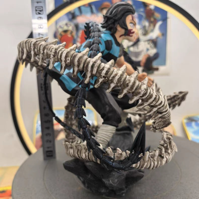 Demon Slayer Kimetsu No Yaiba Tanjiro Kamado Battle Scene GK Figure 24CM Matte Finish In‑Stock Statue Gift