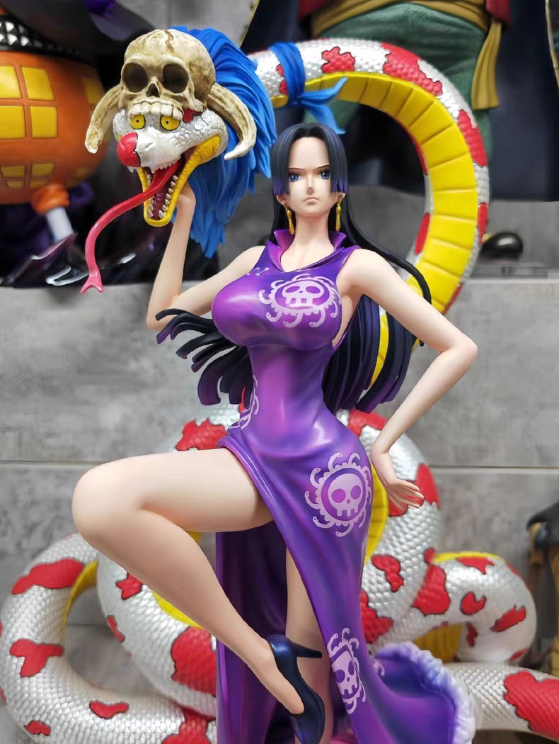 One Piece C2 Boa Hancock Former Warlord Of The Sea Full‑Paint GK Figure With Bonus Petrified Sanji & Snake Accessory In‑Stock Statue Gift