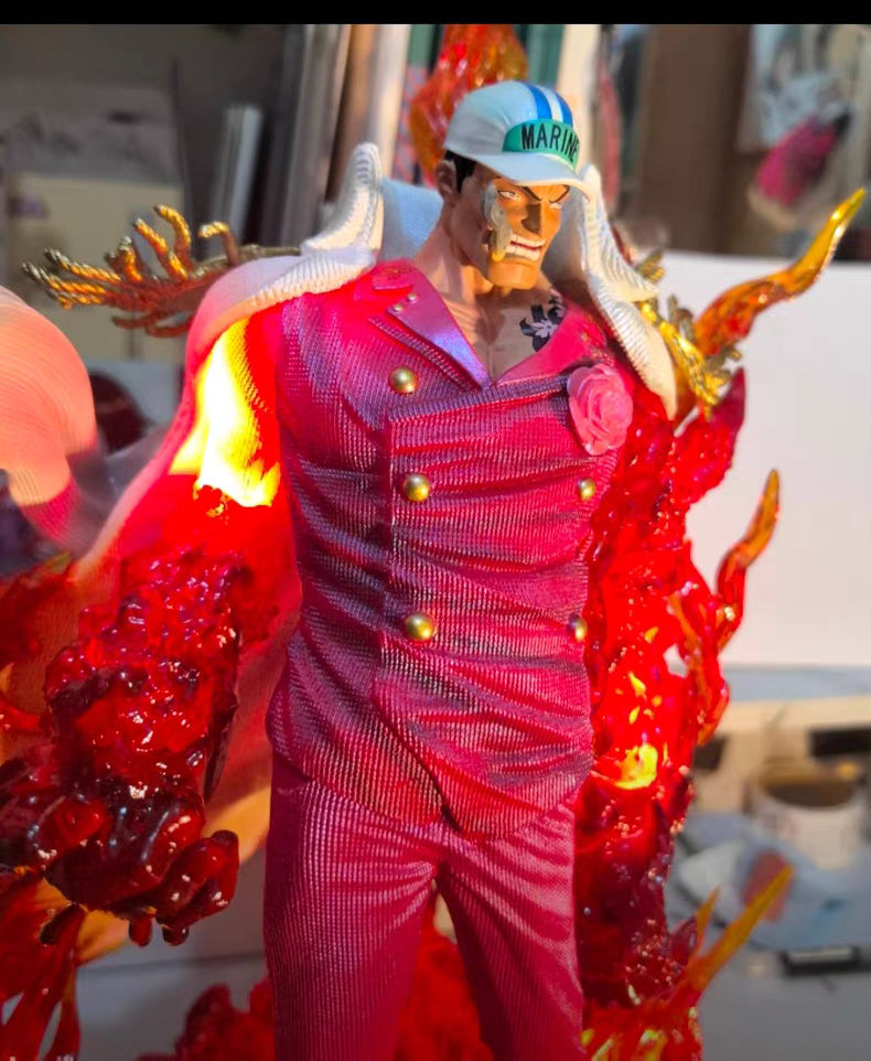 One Piece Marine Admiral Akainu 34CM Resonance Era GK Figure 2‑Color Versions Red & White In‑Stock Statue Gift