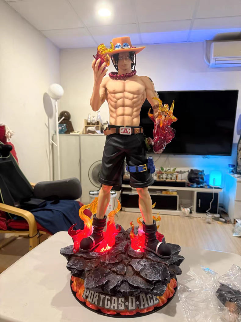 One Piece JT Studio Dream Ace By Statue Brother GK Figure 70CM Double Head Sculpt Multi-Position Light-Up Matte Finish In-Stock Statue