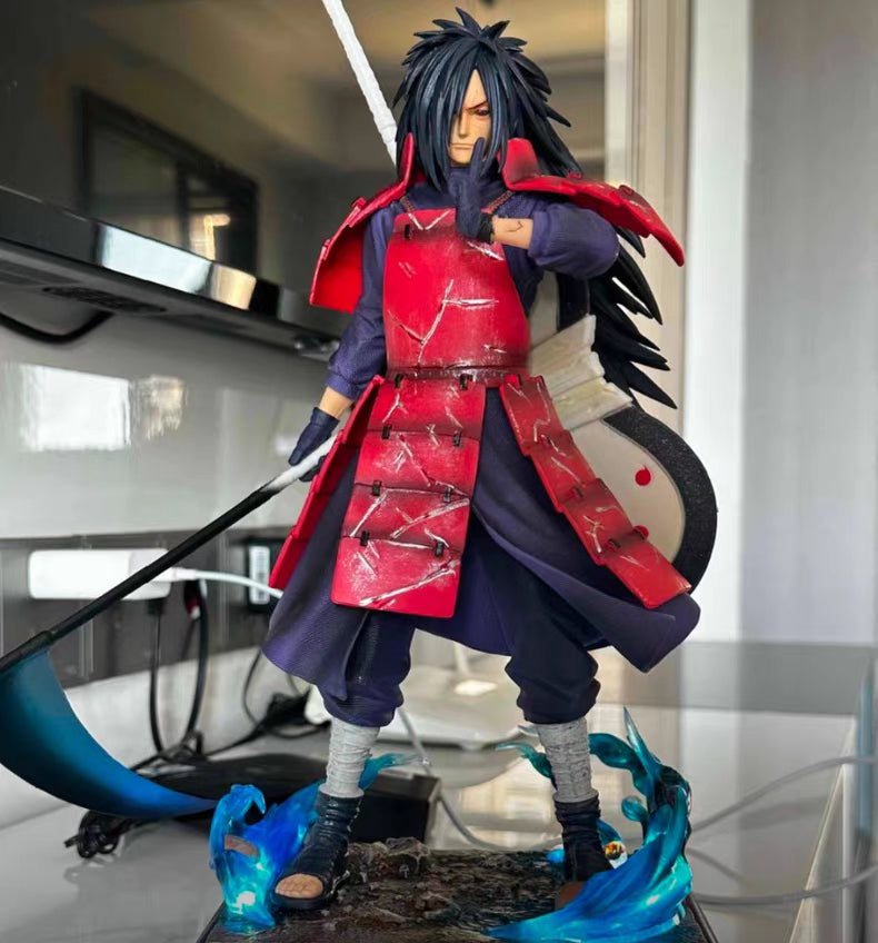 Naruto Unknown Association Edo Tensei Uchiha Madara GK Figure 32CM Light‑Up Base In‑Stock Statue Gift