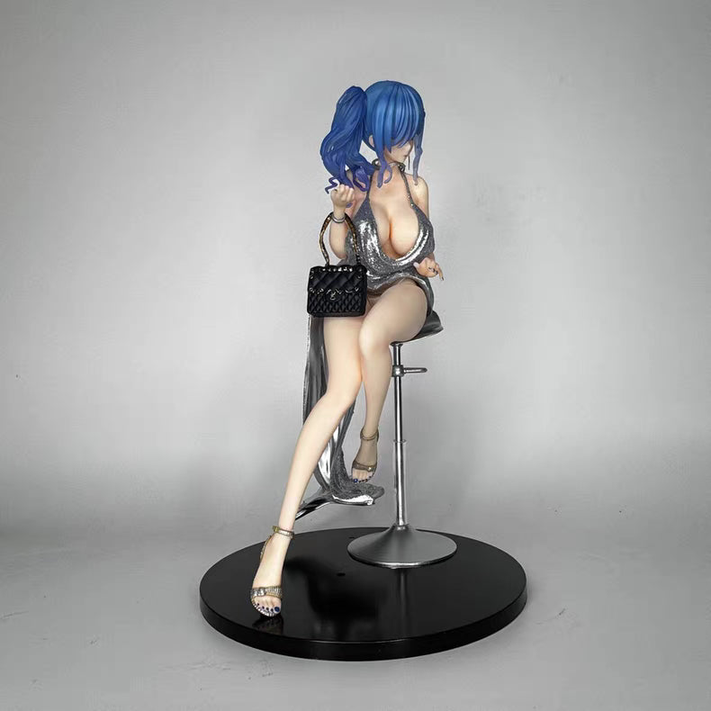 Azur Lane St. Louis Sitting Dress S+ Full Paint GK Figure 24CM Light‑Transparent Hair In‑Stock Statue