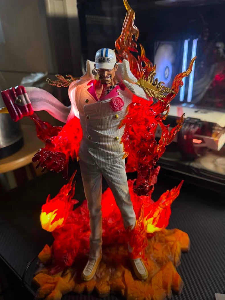 One Piece Marine Admiral Akainu 34CM Resonance Era GK Figure 2‑Color Versions Red & White In‑Stock Statue Gift