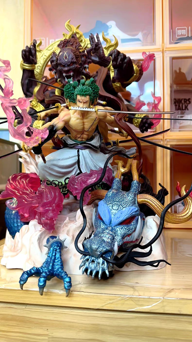 MRJ One Piece Nine‑Sword Style Asura Zoro GK Figure 52CM Wano Country Large In‑Stock Model