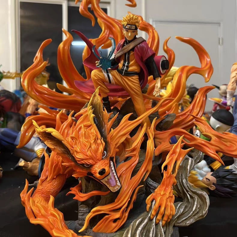 Naruto Ten‑Year Endurance Nine‑Tails Naruto GK Figure 38CM In‑Stock Scene Tabletop Statue