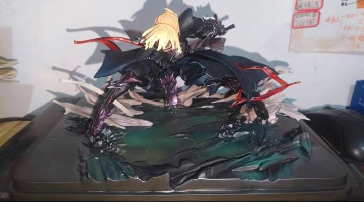 Fate Series Limited Edition Black Saber Altria GK Figure 17CM Scene Version In‑Stock Statue