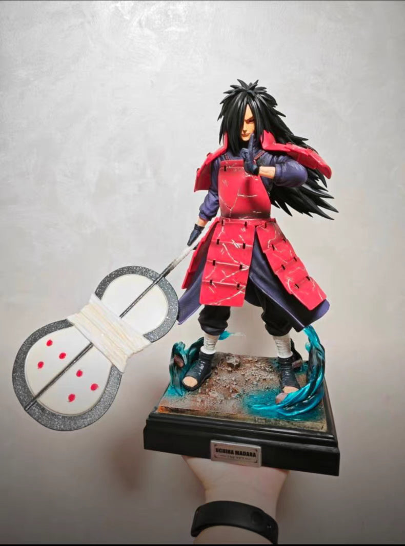 Naruto Unknown Association Edo Tensei Uchiha Madara GK Figure 32CM Light‑Up Base In‑Stock Statue Gift