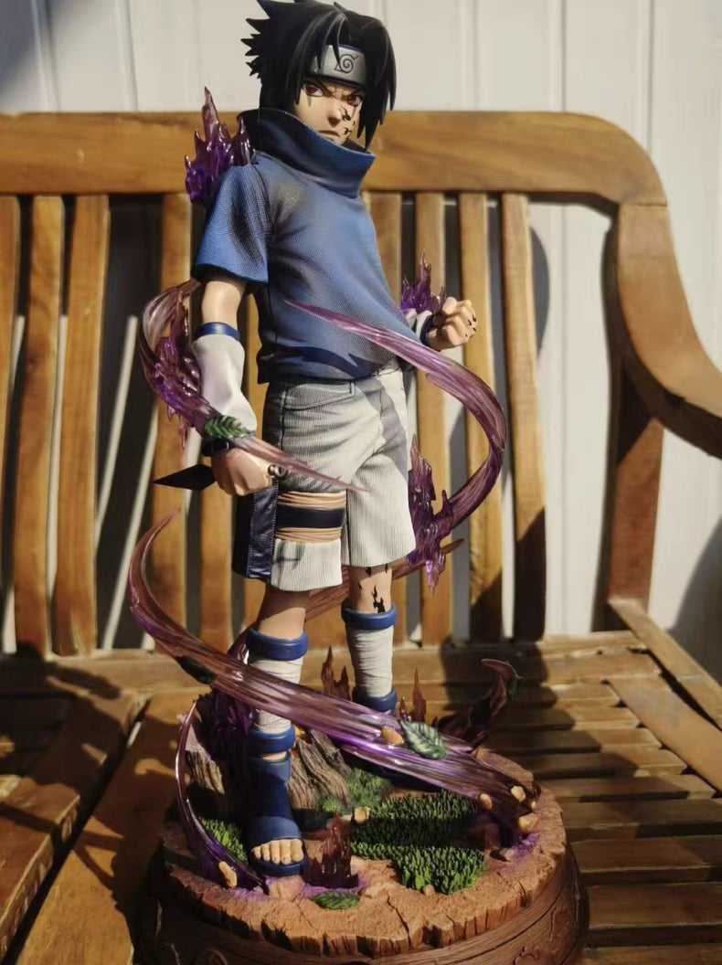 Naruto Uchiha Sasuke Curse Mark Resonance Series GK Figure 40CM Matte Full Paint In‑Stock Statue