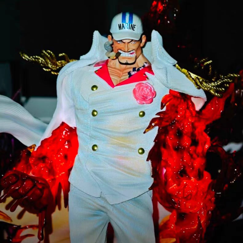 One Piece Marine Admiral Akainu 34CM Resonance Era GK Figure 2‑Color Versions Red & White In‑Stock Statue Gift