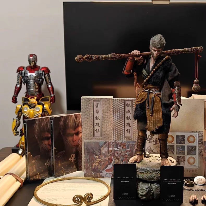 Black Myth Wukong 1:1 Replica Statue With Base & Exchangeable Hands Premium Version In‑Stock Collectible Figure