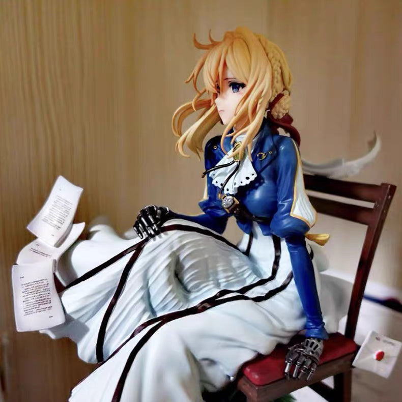 Violet Evergarden Violet Full‑Paint GK Figure Nearly 30CM In‑Stock Desk Statue Gift
