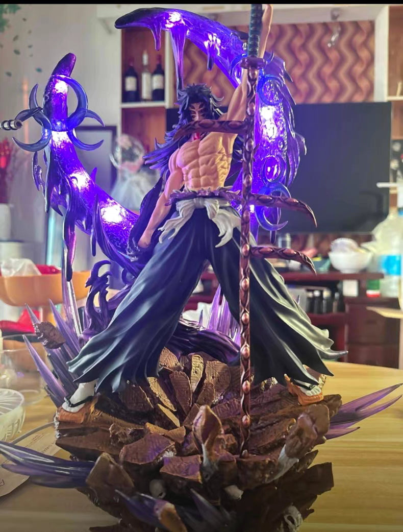 Demon Slayer JT Studio Statue Brother HENG Kokushibo 3.0 Limited GK Figure 45CM Purple Tornado Effect Light-Up In‑Stock Collectible Statue