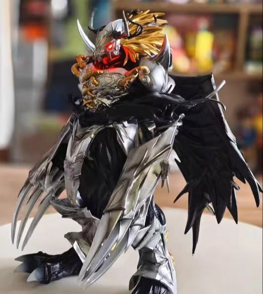 Digimon Black WarGreymon GK Figure 36CM Metallic Texture In‑Stock Statue