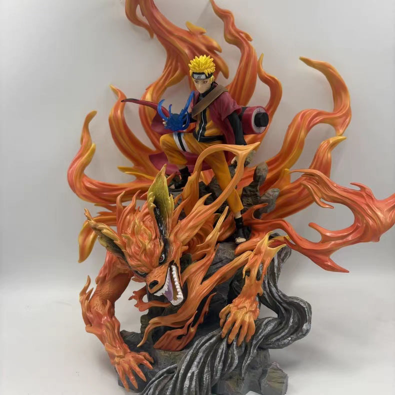 Naruto Ten‑Year Endurance Nine‑Tails Naruto GK Figure 38CM In‑Stock Scene Tabletop Statue