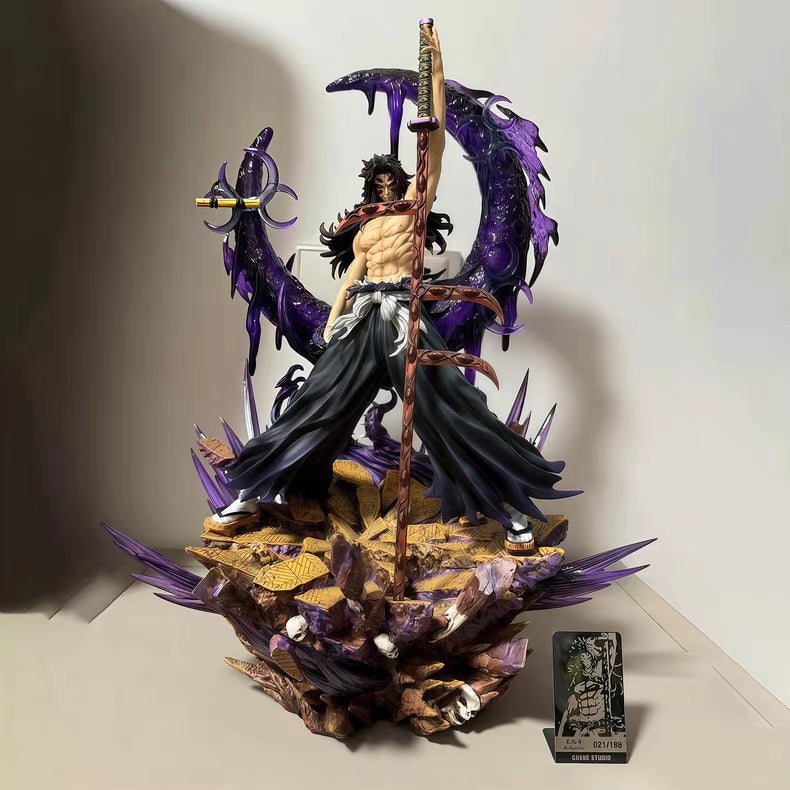 Demon Slayer JT Studio Statue Brother HENG Kokushibo 3.0 Limited GK Figure 45CM Purple Tornado Effect Light-Up In‑Stock Collectible Statue