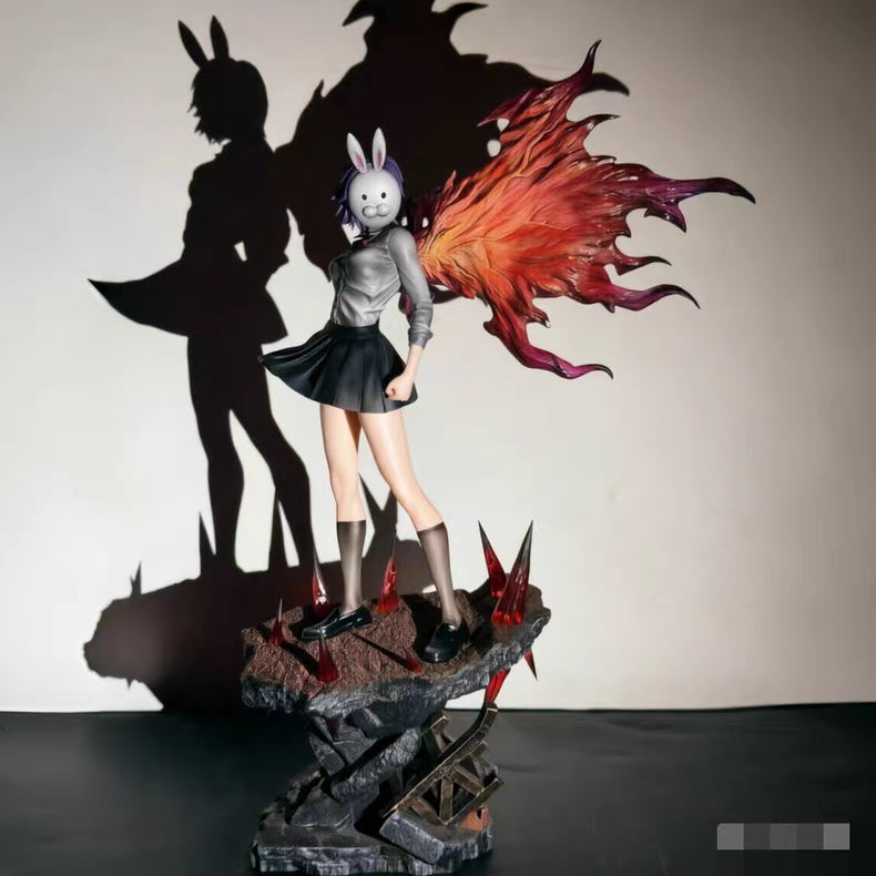 Tokyo Ghoul Touka Kirishima Rabbit GK Figure 36CM 2‑Face‑Sculpt In‑Stock Collectible Statue