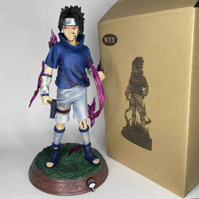 Naruto Uchiha Sasuke Curse Mark Resonance Series GK Figure 40CM Matte Full Paint In‑Stock Statue