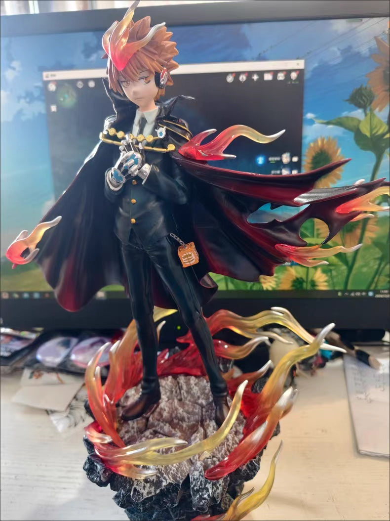 Reborn! ILL Sawada Tsunayoshi Limited GK Figure 35CM With Effect Base In‑Stock Statue