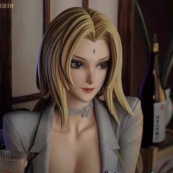 Naruto Drunken Tsunade JK Ver. Scene GK Figure 42CM Full‑Paint In‑Stock Desk Statue Gift