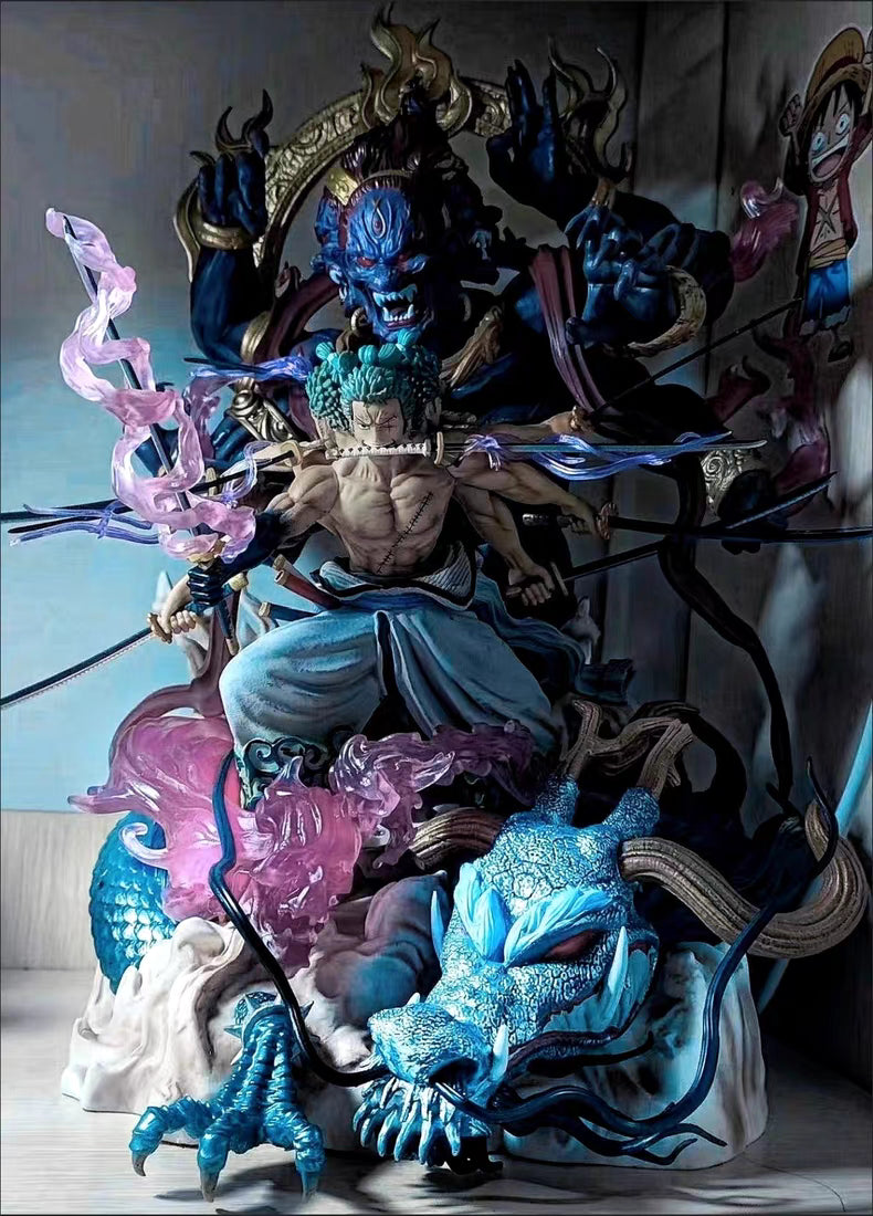 MRJ One Piece Nine‑Sword Style Asura Zoro GK Figure 52CM Wano Country Large In‑Stock Model