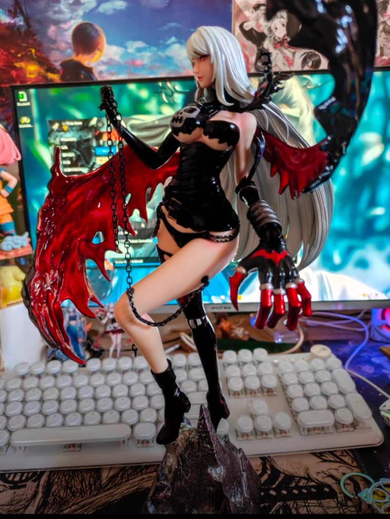 Digimon FA Angewomon & LadyDevimon 8‑Wing Angel VS 2‑Wing Demon GK Figure LadyDevimon 35CM Matte Finish In‑Stock Statue