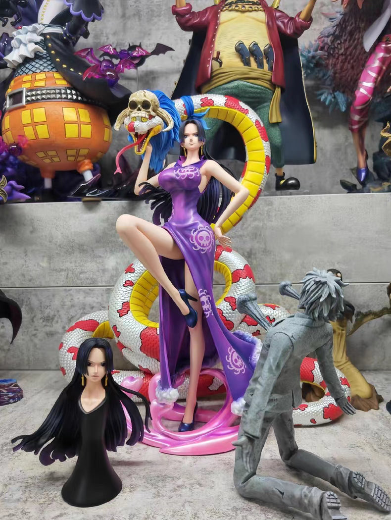 One Piece C2 Boa Hancock Former Warlord Of The Sea Full‑Paint GK Figure With Bonus Petrified Sanji & Snake Accessory In‑Stock Statue Gift