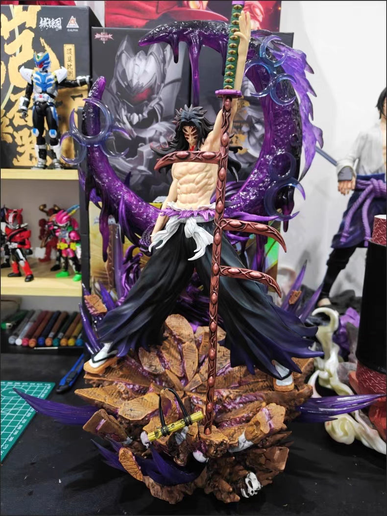 Demon Slayer JT Studio Statue Brother HENG Kokushibo 3.0 Limited GK Figure 45CM Purple Tornado Effect Light-Up In‑Stock Collectible Statue
