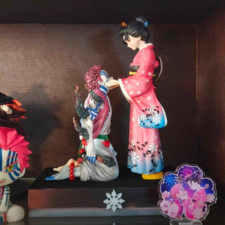 Demon Slayer Akaza & Koyuki Limited Edition Asai GK Figure 20CM Scene Version In‑Stock Statue