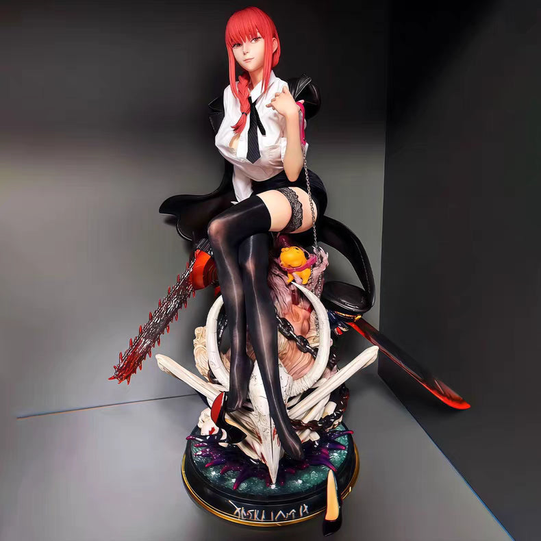 Chainsaw Man Sitting Makima Premium Limited GK Figure 42CM Fully Painted Face Sculpt In‑Stock Collectible Statue