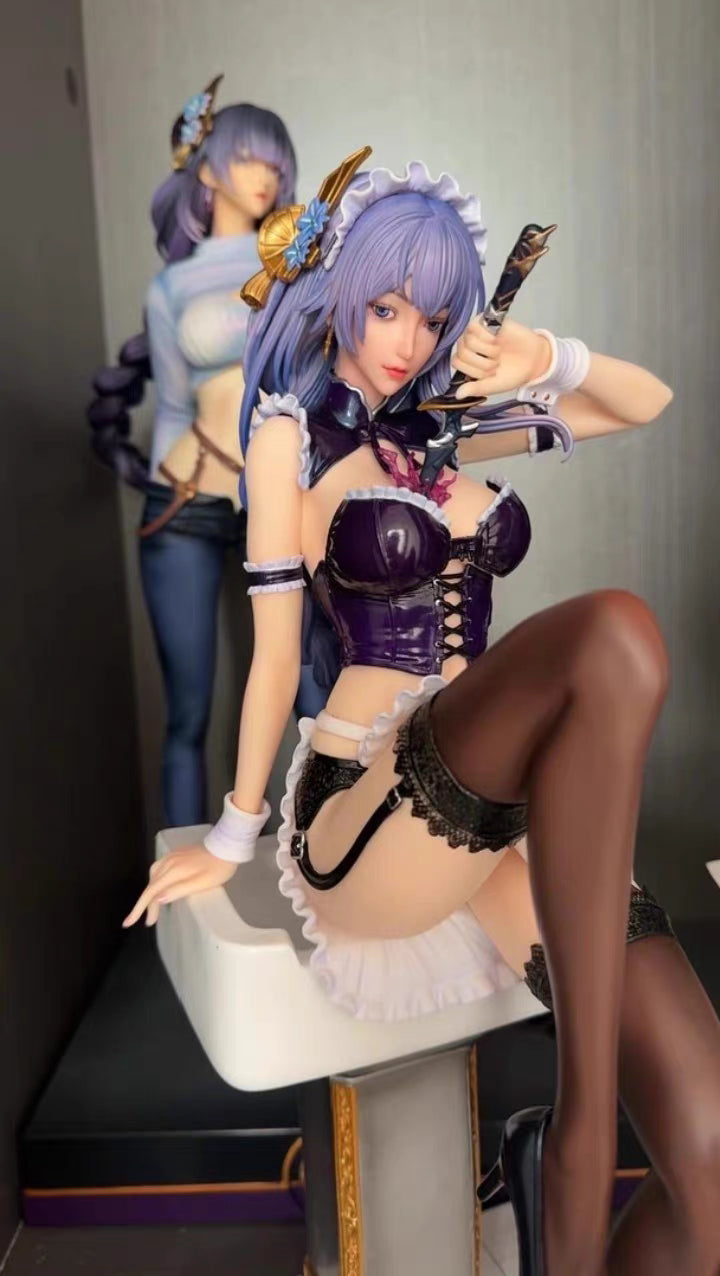 Genshin Impact Bathroom Raiden Shogun JK GK Figure 43CM In-Stock Collectible Statue
