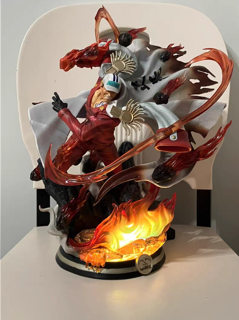 One Piece Burning Wind Akainu Limited Premium GK Figure 40CM Light-Up In-Stock Collectible Statue