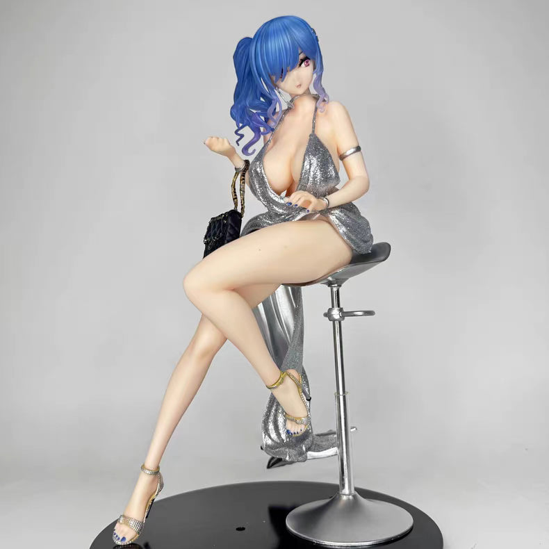 Azur Lane St. Louis Sitting Dress S+ Full Paint GK Figure 24CM Light‑Transparent Hair In‑Stock Statue